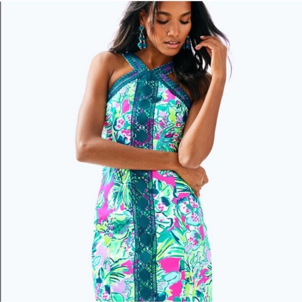 Lilly Pulitzer Vena Stretch Shift Dress in Early Bloomer Size 6